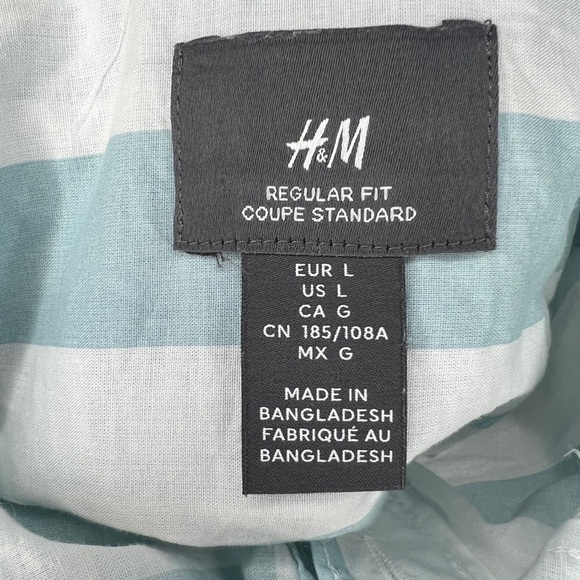 H&M 100% cotton stripper button down - Picture 3 of 4